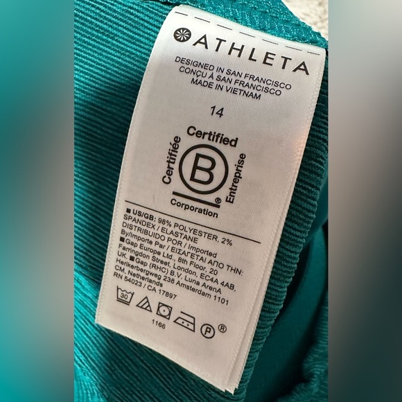 Athleta Teal Women's Athletic Echo Shorts Size 14 - Picture 9 of 9